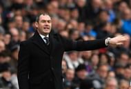 SWANSEA, WALES - JANUARY 14:  Paul Clement manager of Swansea City signals during the Premier League match between Swansea City and Arsenal at Liberty Stadium on January 14, 2017 in Swansea, Wales.  (Photo by Stu Forster/Getty Images)